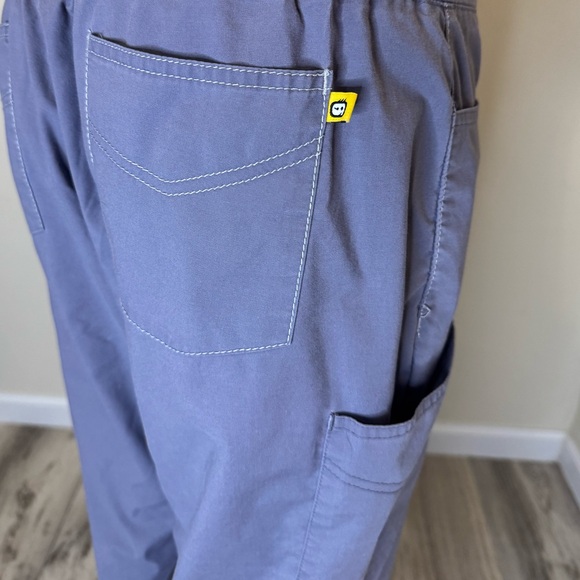 WonderWink Blue Scrub Pants | Size Small | Elastic Waist Cargo - Picture 5 of 7